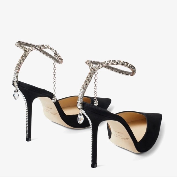 Jimmy Choo Black Heels with Elegant Ankle Strap